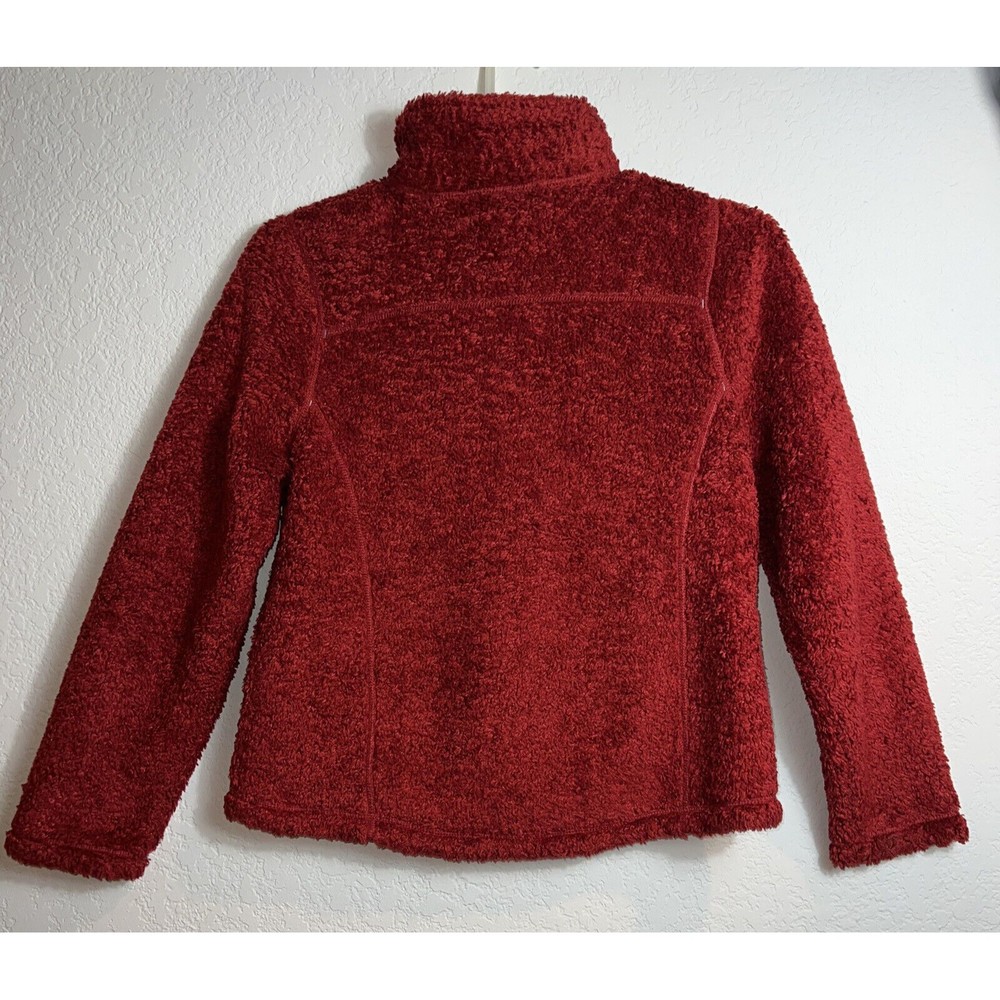 Womens L L Bean Monkey Fleece Raspberry Jacket Si… - image 2